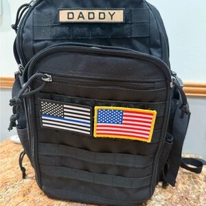 Black Tactical “Dad Bag” Backpack / Diaper Bag
